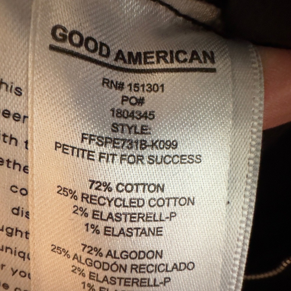 Good American Petite Fit For Success Jumpsuit Black Denim Jumpsuit FFSPE731B L - Picture 6 of 11
